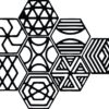 8wall Cuadro geométrico – 8 piezas, 110 × 90 cm